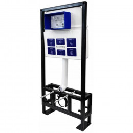 Инсталляция для унитаза BETTOSERB sava free standing, клавиша смыва хром матовый/хром глянец