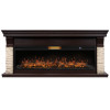 Портал Firelight Michigan 60, камень молочный, шпон темный дуб