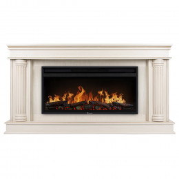 Каминокомплект: Очаг Electrolux EFP/P-4220LS, портал Olympia 42/40/36, сл. кость с зол. патиной