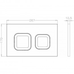 Инсталляция для унитаза BETTOSERB sava free standing, клавиша смыва хром глянец квадр.