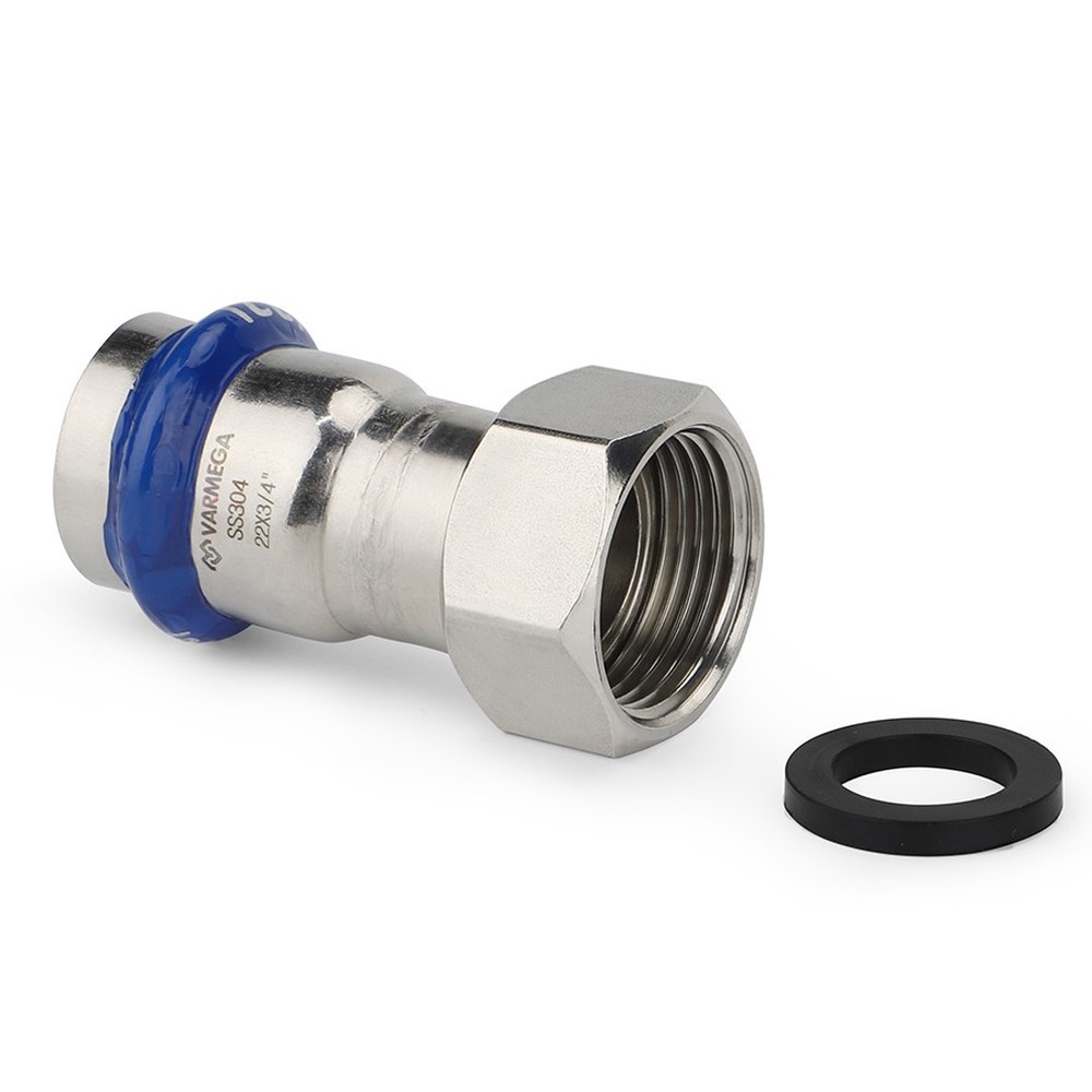 Муфта VARMEGA раструбная Inox Press с накидной гайкой 35x1 1/4quot;