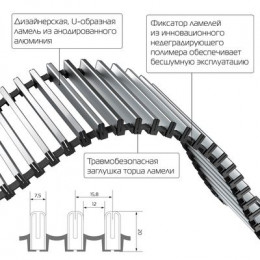 Конвектор внутрипольный Royal Thermo ATRIUM-150/200/2600-DG-U-LB