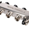 Коллектор Royal Thermo нерж. в сборе универсальный 1quot; ВР-3/4quot; НР с автомат. воздухоотвод-ми 3 вых.