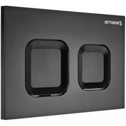 Инсталляция для унитаза BETTOSERB sava free standing, клавиша смыва черный матовый квадр.