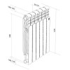 Радиатор алюминиевый Royal Thermo Revolution A 500 - 4 секц.