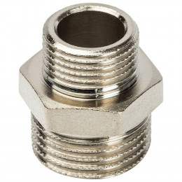 Ниппель НН переходной никелированный 1/2X3/8 SFT-0004-001238 STOUT