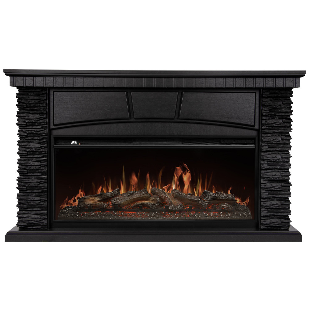 Портал Firelight Porto 40 камень черный шпон венге