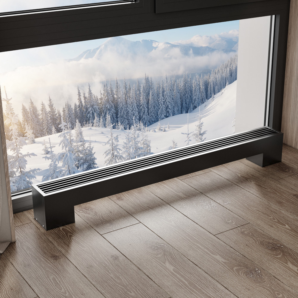 Конвектор напольный Royal Thermo STEP-180/180/2300-3-N-BL-LG-BL
