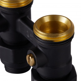 Узел нижнего подключения Royal Thermo прямой 1/2quot;х3/4quot; EK (черный)