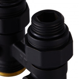 Узел нижнего подключения Royal Thermo прямой 1/2quot;х3/4quot; EK (черный)