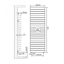 Радиатор Royal Thermo PianoForte Tower Noir Sable - 22 секц.