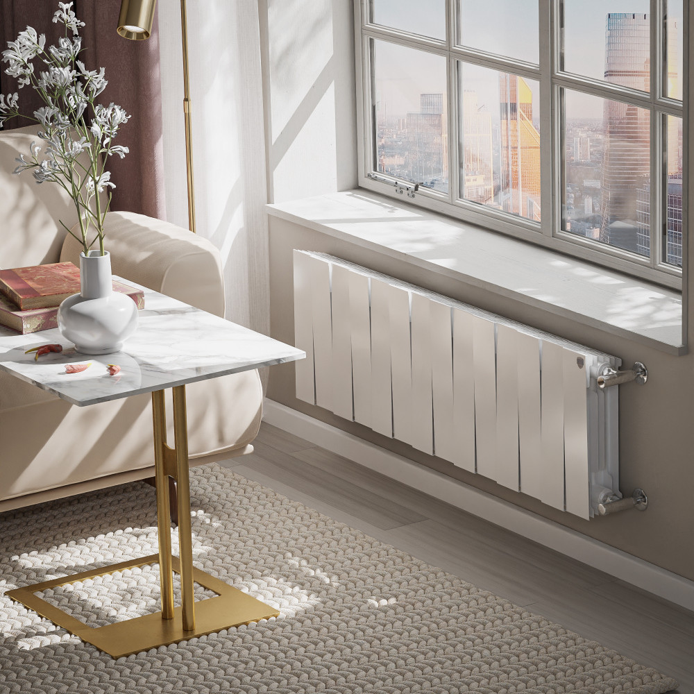 Радиатор биметаллический Royal Thermo PianoForte 300 Белый - 14 секц.