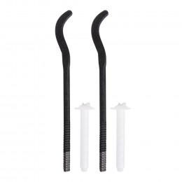 Комплект плоских кронштейнов с дюбелями 7,2х170мм, черные