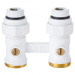 Узел нижнего подключения Royal Thermo прямой 1/2quot;х3/4quot; EK (белый)