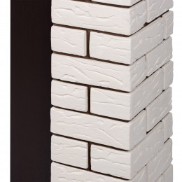 Портал Firelight Bricks Classic камень бежевый, шпон темный дуб