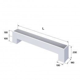 Конвектор напольный Royal Thermo STEP-130/180/1100-2-N-WT-LG-NA