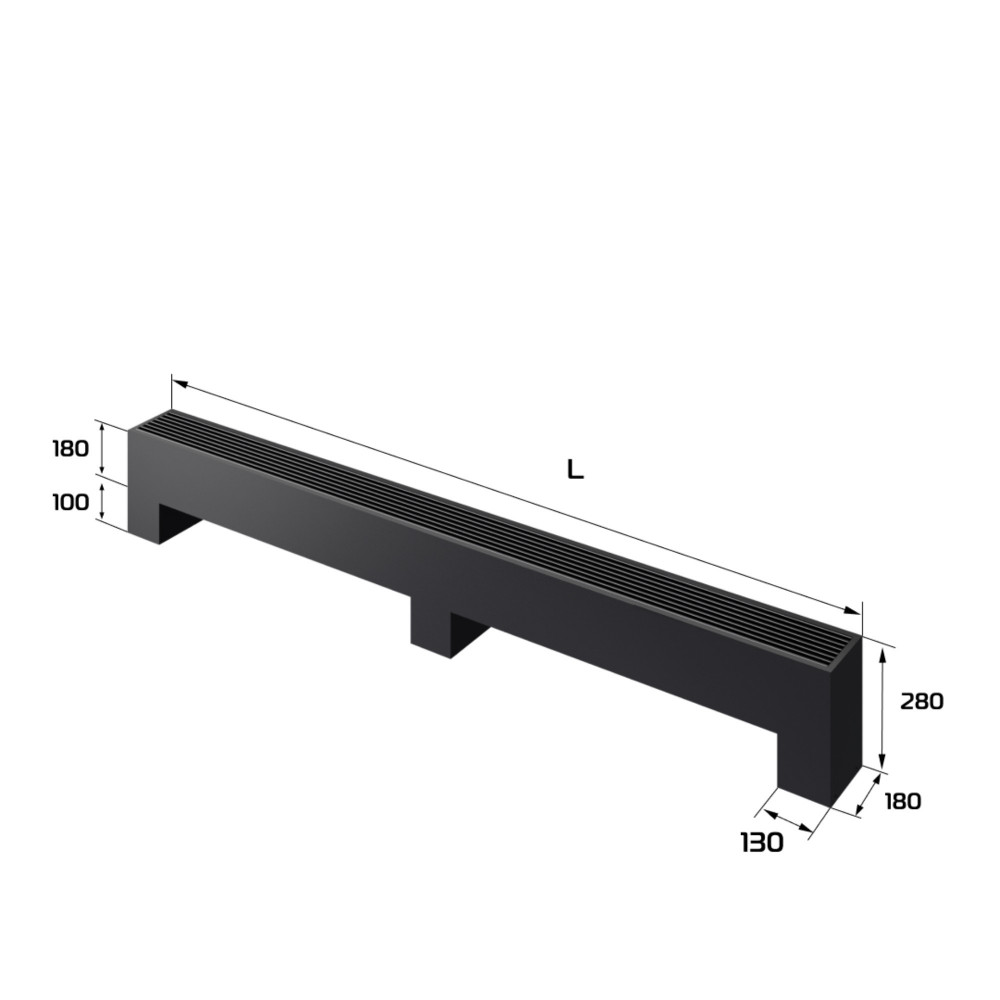 Конвектор напольный Royal Thermo STEP-180/180/3000-3-N-BL-LG-BL