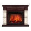 Портал Firelight Bricks 25 камень бежевый, шпон темный дуб
