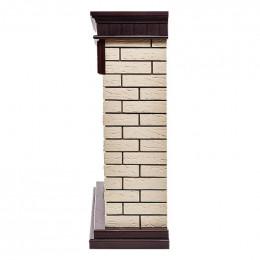 Портал Firelight Bricks 25 камень бежевый, шпон темный дуб