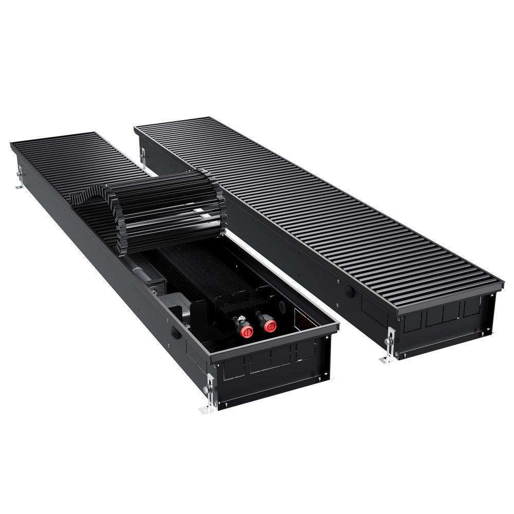 Конвектор внутрипольный Royal Thermo ATRIUM TURBO-110/250/2200-DG-U-BL