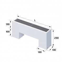 Конвектор напольный Royal Thermo STEP-130/130/500-2-N-WT-LG-NA