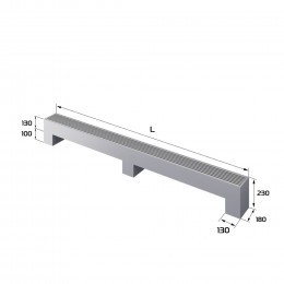 Конвектор напольный Royal Thermo STEP-130/180/3000-2-N-SS-LG-NA