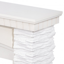 Портал Firelight Porto 25 камень белый, шпон беленый дуб