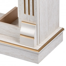 Портал Firelight Barocco 30 шпон белый дуб с золотой патиной