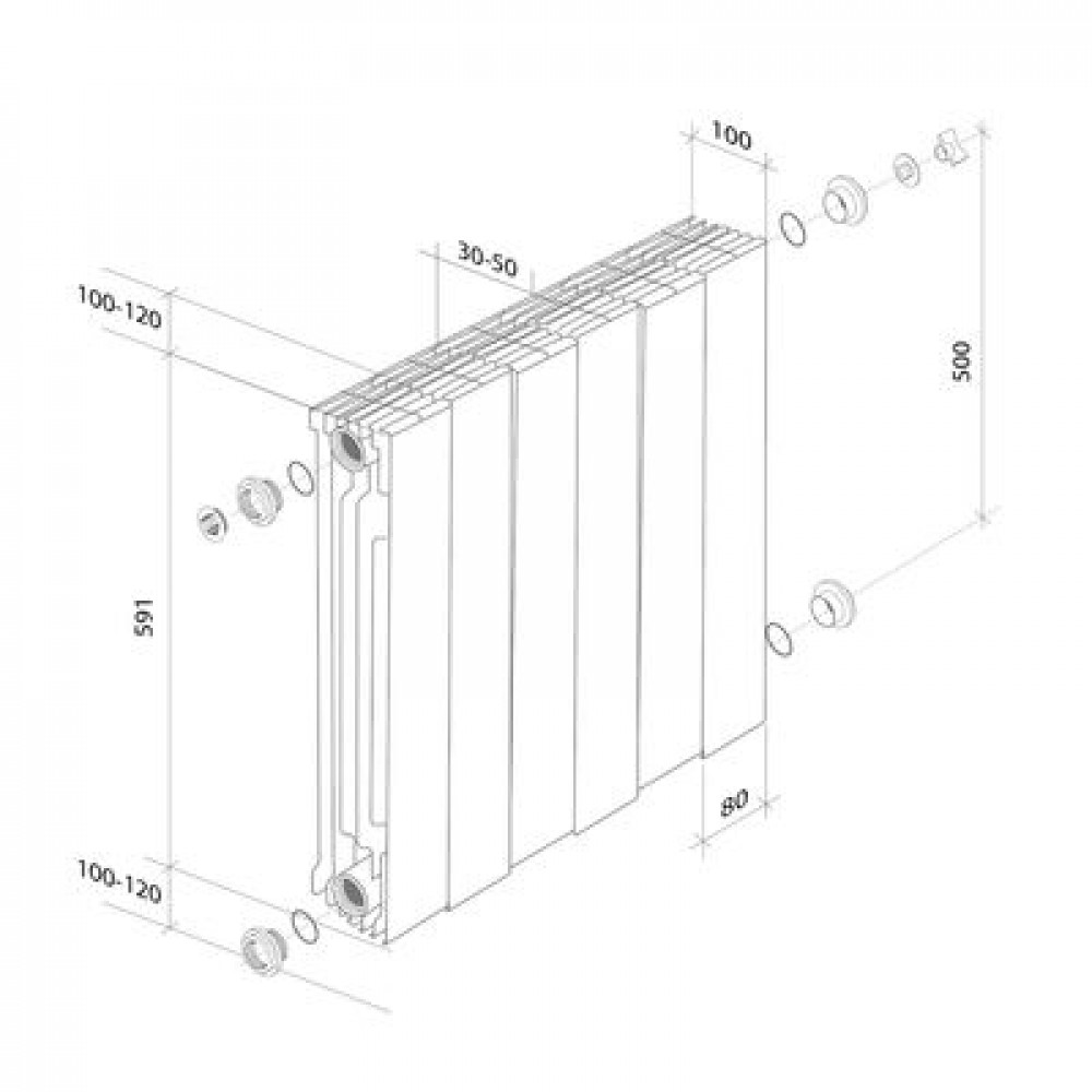 Радиатор Royal Thermo PianoForte 500 Silver Satin - 12 секц.