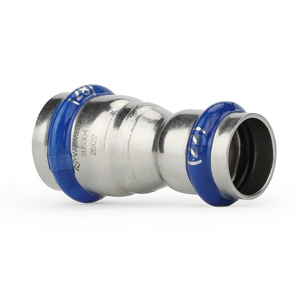 Муфта VARMEGA двухраструбная Inox Press переходная 28x22
