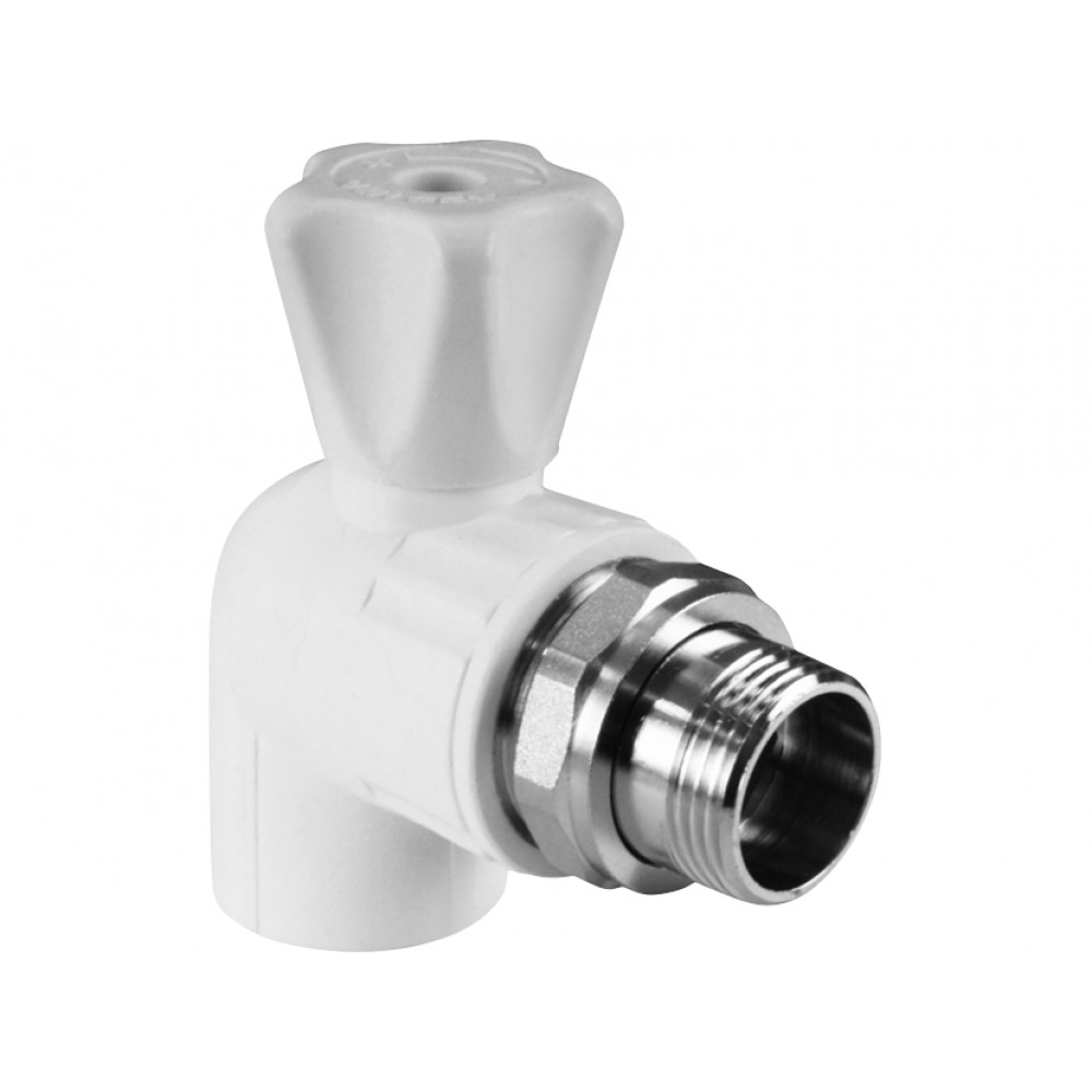 Кран шаровой для радиатора угловой 25 х 1/2quot; (40/10) VALFEX