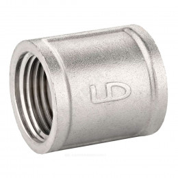 Муфта латунная LD Муфта LD Pride DN25 (1") ВР латунь никель БЕЗ БИРК