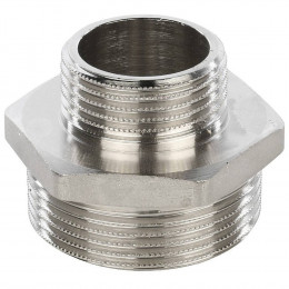Ниппель НН переходной никелированный 1"1/2X1 SFT-0004-001121 STOUT