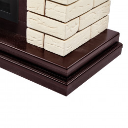 Каминокомплект: Очаг Electrolux EFP/P-2720RLS, портал Bricks 25 камень бежевый, шпон темный дуб