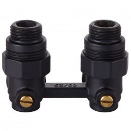 Узел нижнего подключения Royal Thermo угловой 1/2quot;х3/4quot; EK (черный)