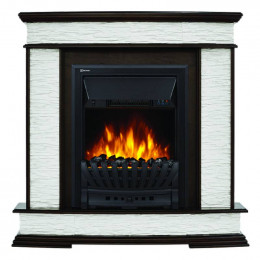 Портал Firelight Scala Classic камень сланец скалистый белый, шпон тёмный дуб