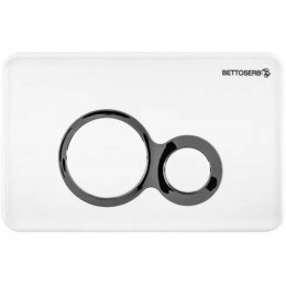 Инсталляция для унитаза BETTOSERB sava free standing, клавиша смыва белый глянец/хром глянец