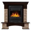 Портал Firelight Forte Wood Classic камень коричневый, шпон темный дуб