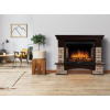 Портал Firelight Forte Wood 30U (угловой) камень коричневый, шпон темный дуб