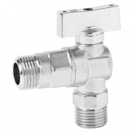 Кран VIEIR шаровый угловой 1/2"x3/4" матовый хром. с отражалелем (100) GZRL34