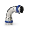 Угольник VARMEGA 90гр. двухраструбный Inox Press 35x35