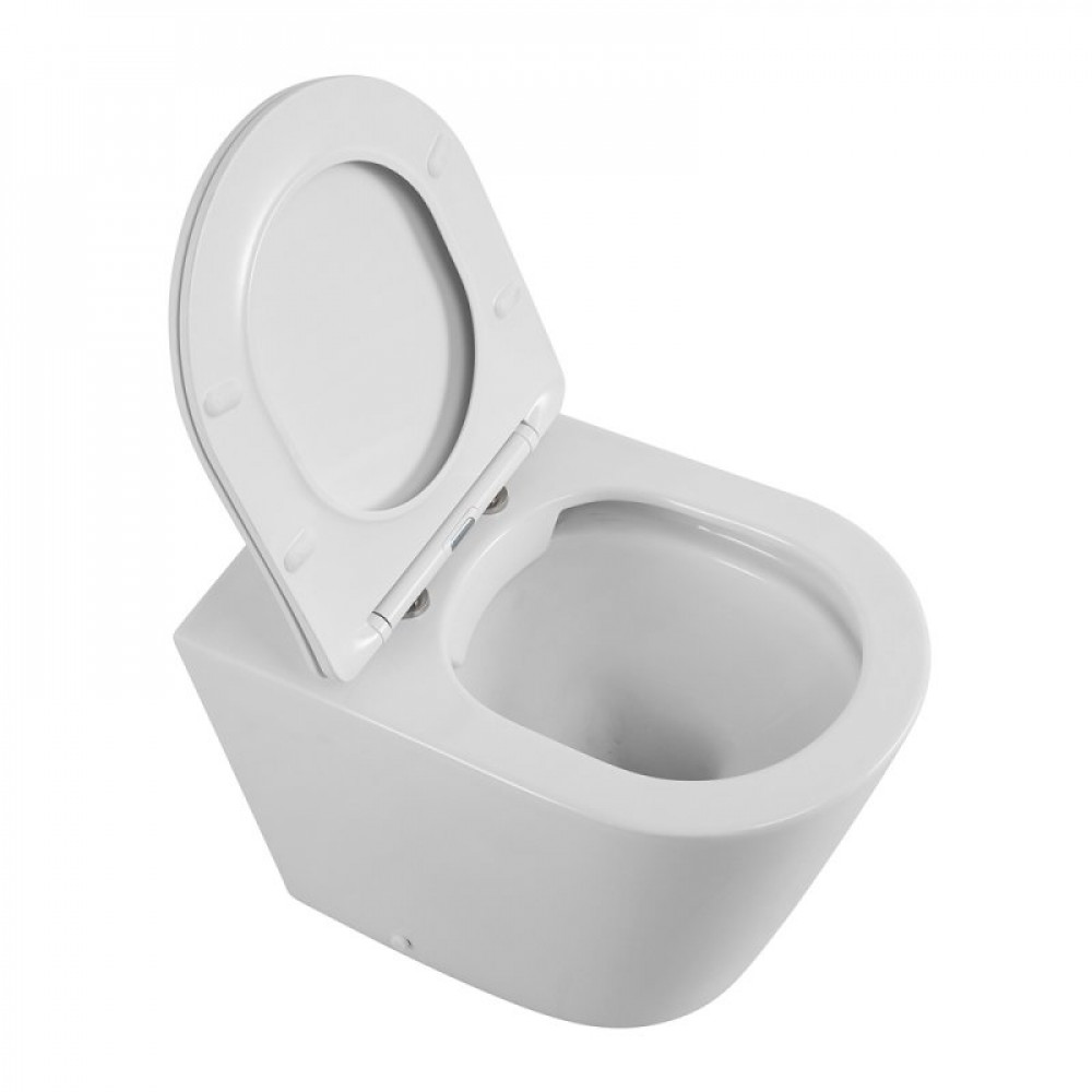 Унитаз приставной безободковый с сиденьем BELBAGNO FLAY-R