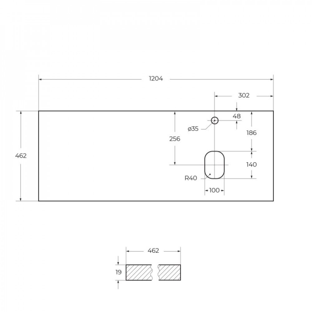 Мебель для ванной комнаты BELBAGNO KRAFT-1200 со столешницей