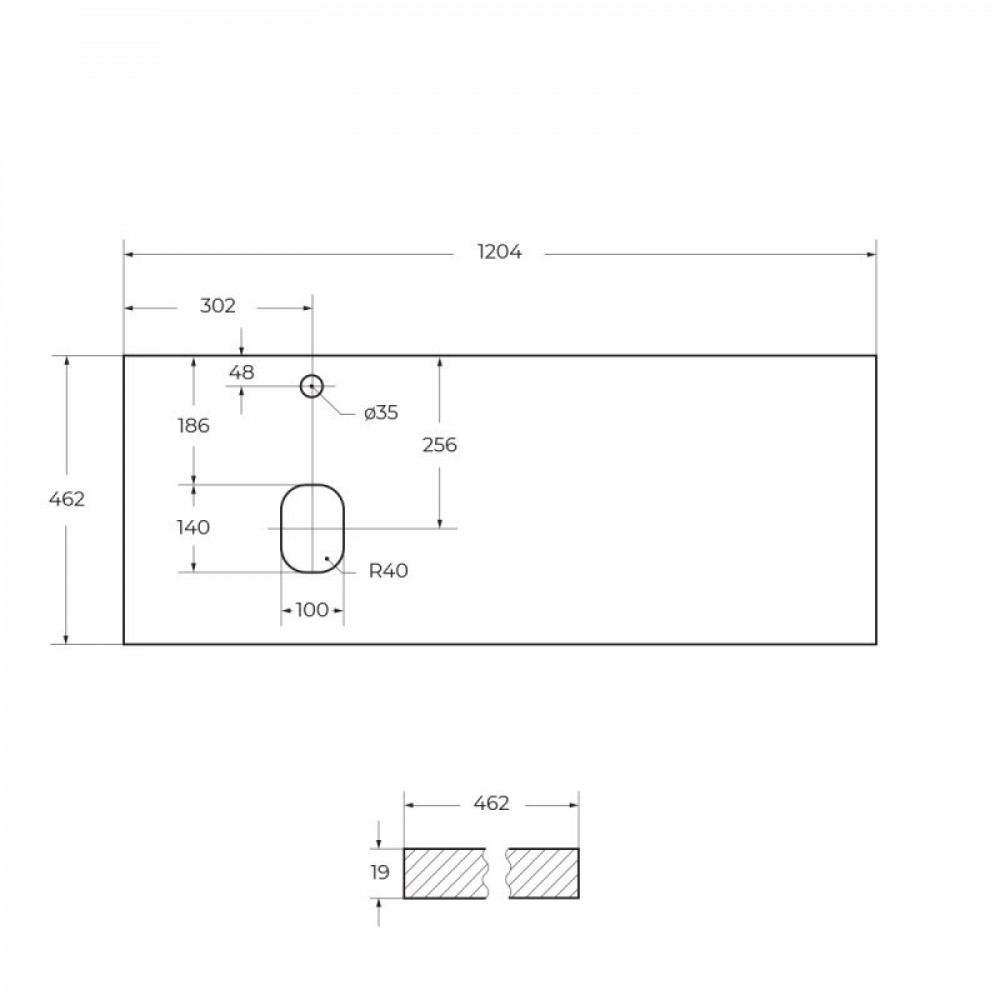 Мебель для ванной комнаты BELBAGNO KRAFT-1200 со столешницей