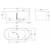 Ванна акриловая отдельностоящая BelBagno BB71-NERO