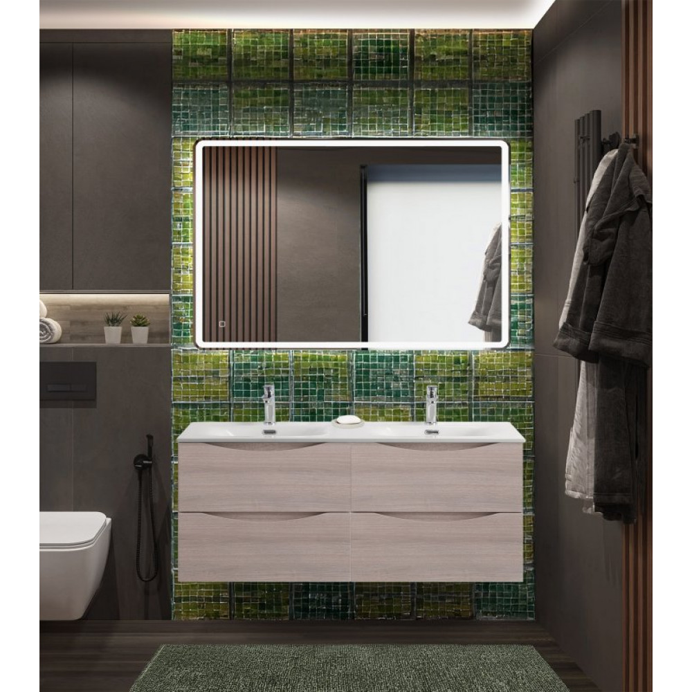 Мебель для ванной комнаты BELBAGNO MARINO-CER-N 120 см. с четырьмя ящиками