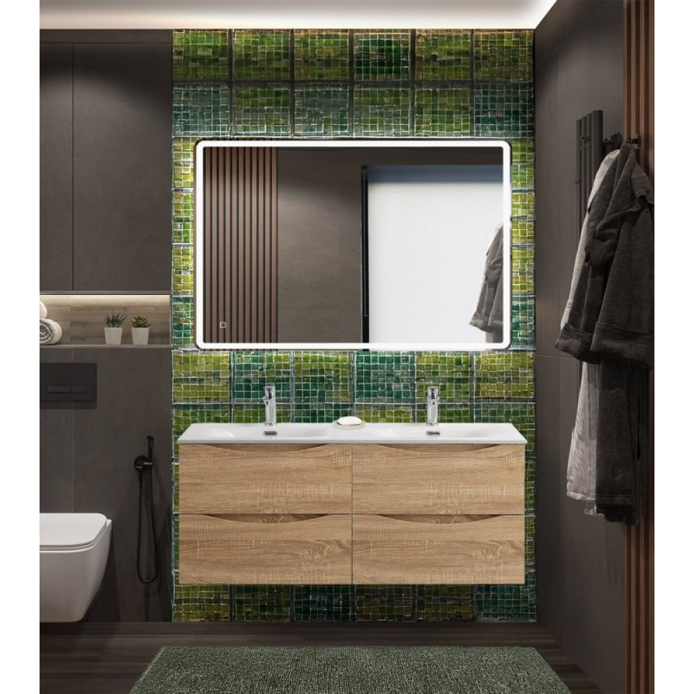 Мебель для ванной комнаты BELBAGNO MARINO-CER-N 120 см. с четырьмя ящиками