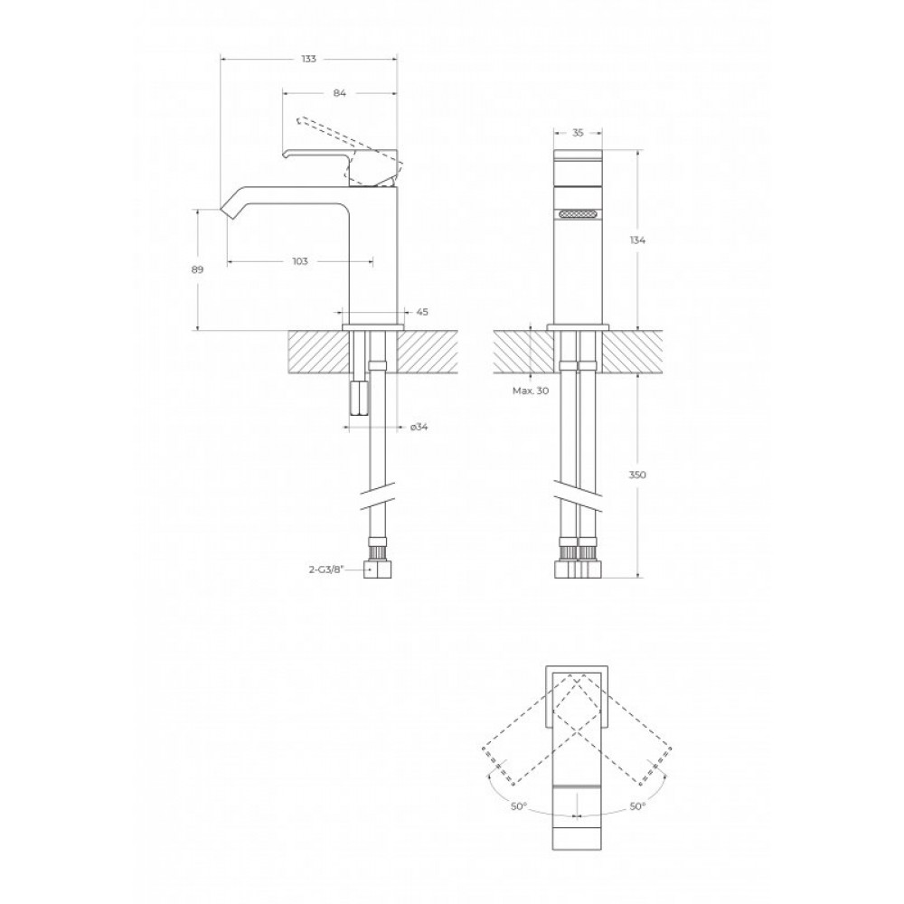 Смеситель для раковины CEZARES PORTA-LS1-01
