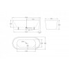 Ванна акриловая отдельностоящая BelBagno BB71-NERO