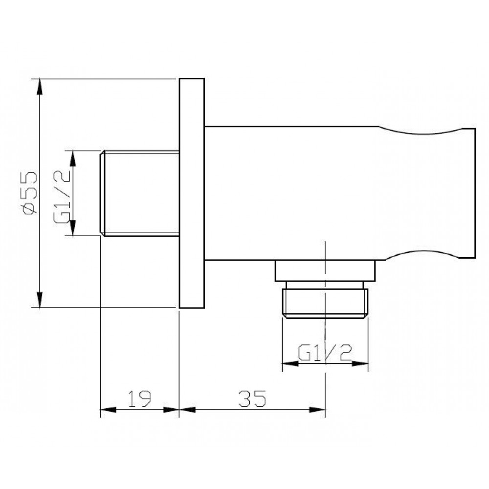 Ручной душ со штуцером с держателем BELBAGNO ANCONA-DFS-CRM